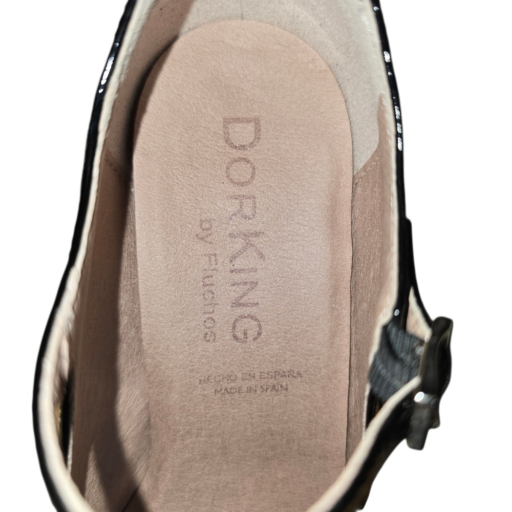 Dorking By Fluchos Rodin D8741 Mary Jane Pinup Heels Black/Anthracite Size 6.5 - Picture 8 of 13